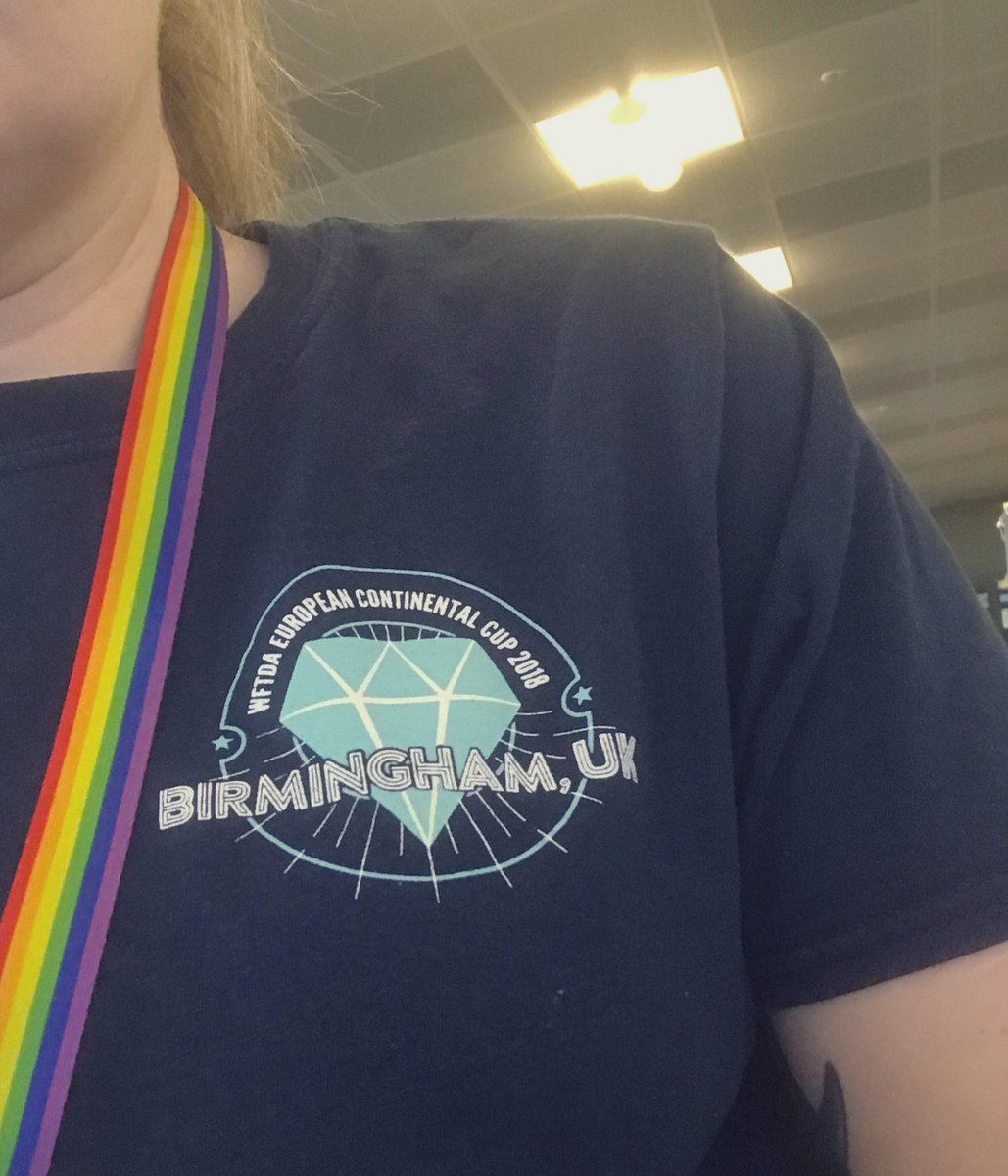 bossybigeyes's tweet image. in nicer #derbytwitter news I wore my #WFTDAECC2018 t-shirt to work today and remembered what a lovely event that was 💎💗