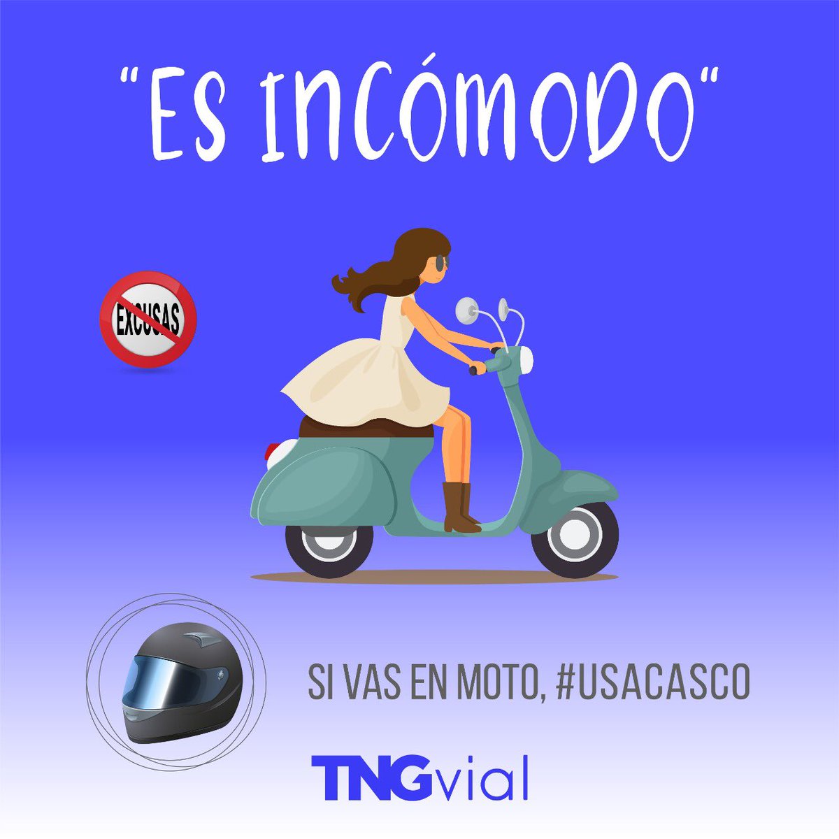 tngvialarg's tweet image. “Es incómodo” #Excusa 🚫

Es muy cómodo y te protege 👍
#UsaCasco 

#SeguridadVial #TngVial
#CampañaVial #ConcienciaVial
