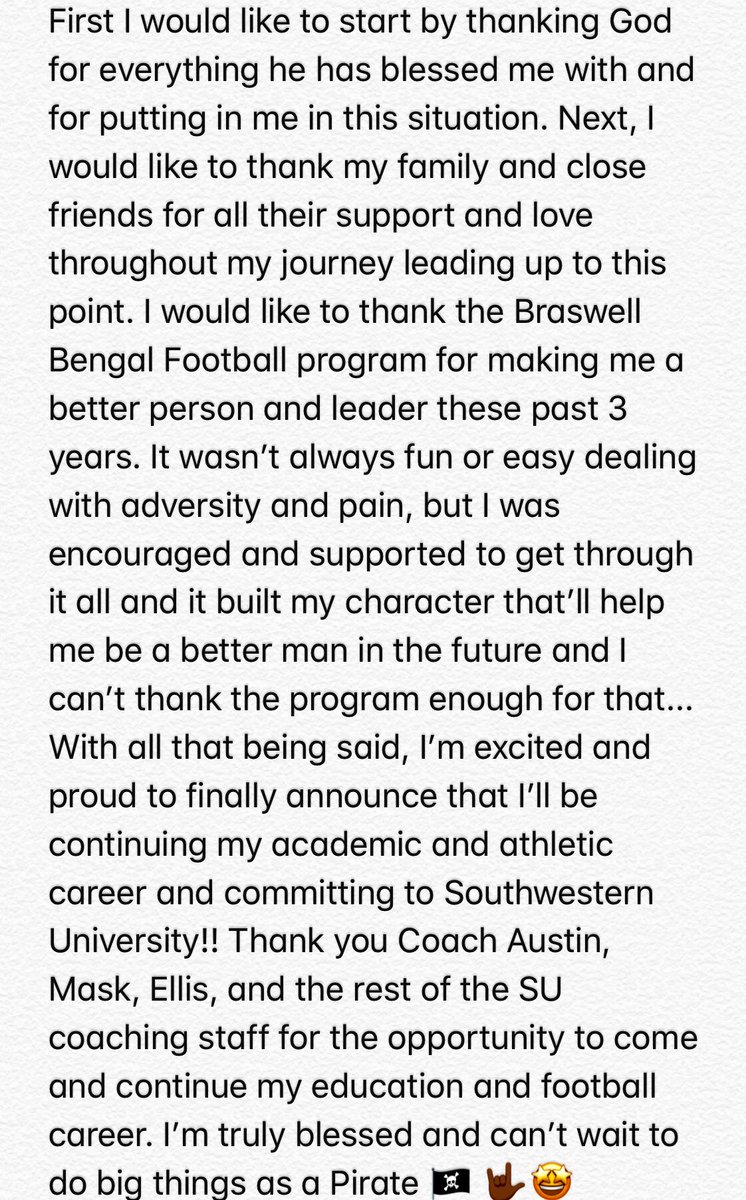 KingNorris13's tweet photo. Blessed and Honored to finally announce my commitment to Southwestern University ‼️🙏🏾🥵 https://t.co/PSzyou1win