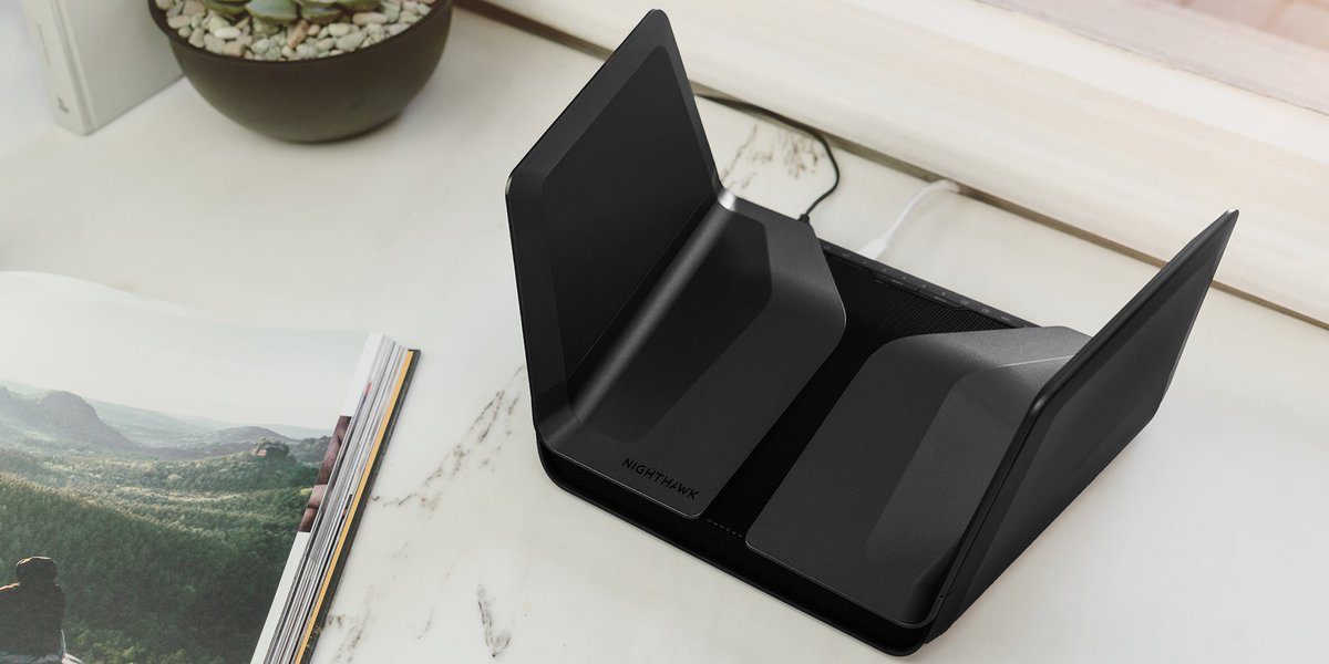 NETGEAR's tweet image. How many smart devices do you have connected at home? Learn how the #NighthawkAX8 with #WiFi6 technology can upgrade your network capacity for more #WiFi devices.  bddy.me/2XbN7FS