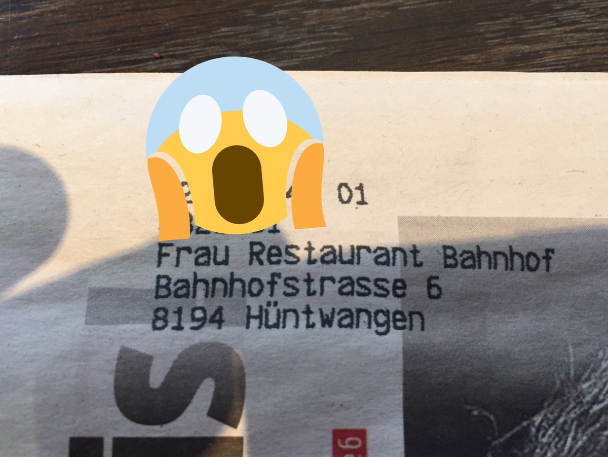 Ich mein, wie hoch ist die Chance, dass jemand mit dem Namen Wirtin eines Bahnhofsrestaurants wird? 😱