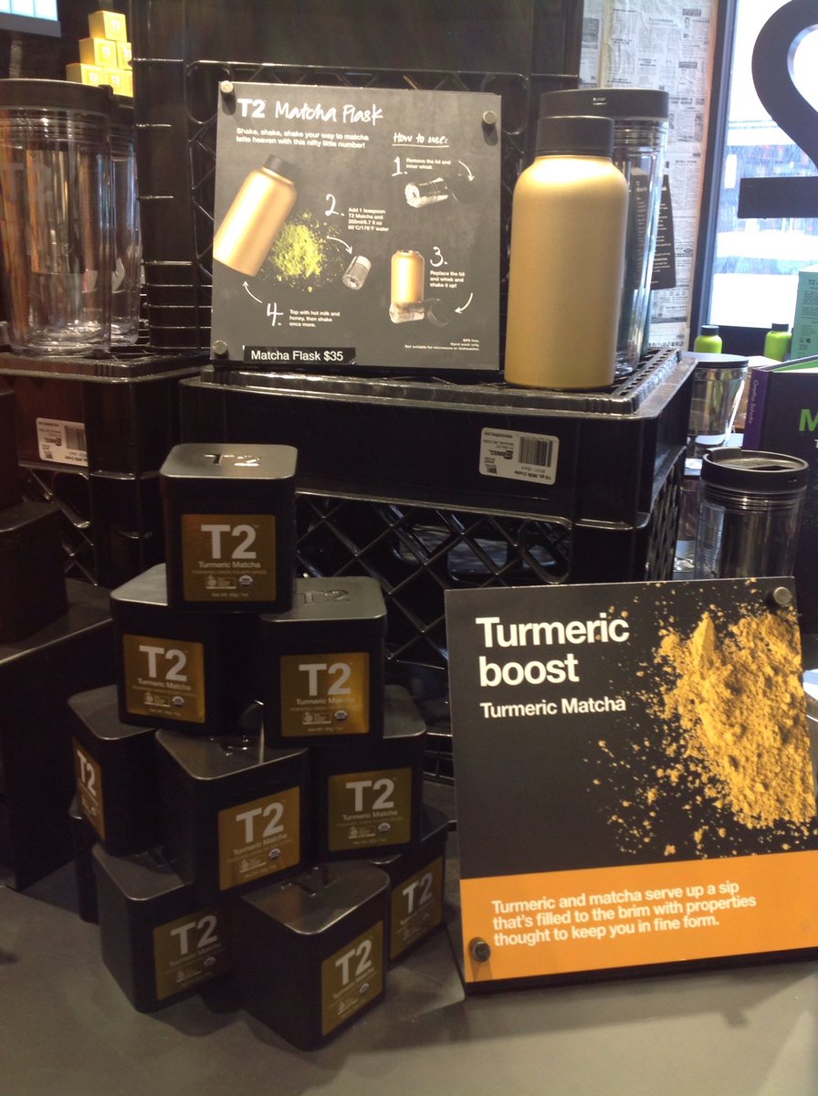 Snow day keeping you inside? Warm up with a Turmeric Matcha Latte at T2! High in antioxidants and caffeine, Matcha is the perfect pick me up! #MatchaMadness #WednesdayWisdom