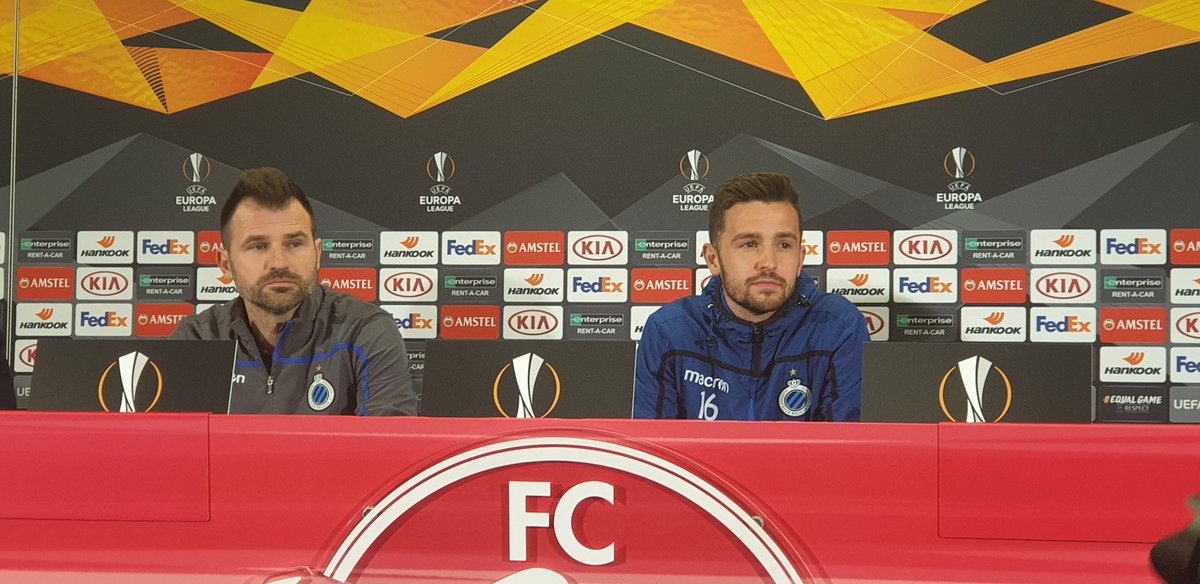 ClubBrugge's tweet photo. 🎙Matchday -1 persconferentie: Siebe Schrijvers & Ivan Leko #CLUFCS #UEL https://t.co/WVCumzdZb8