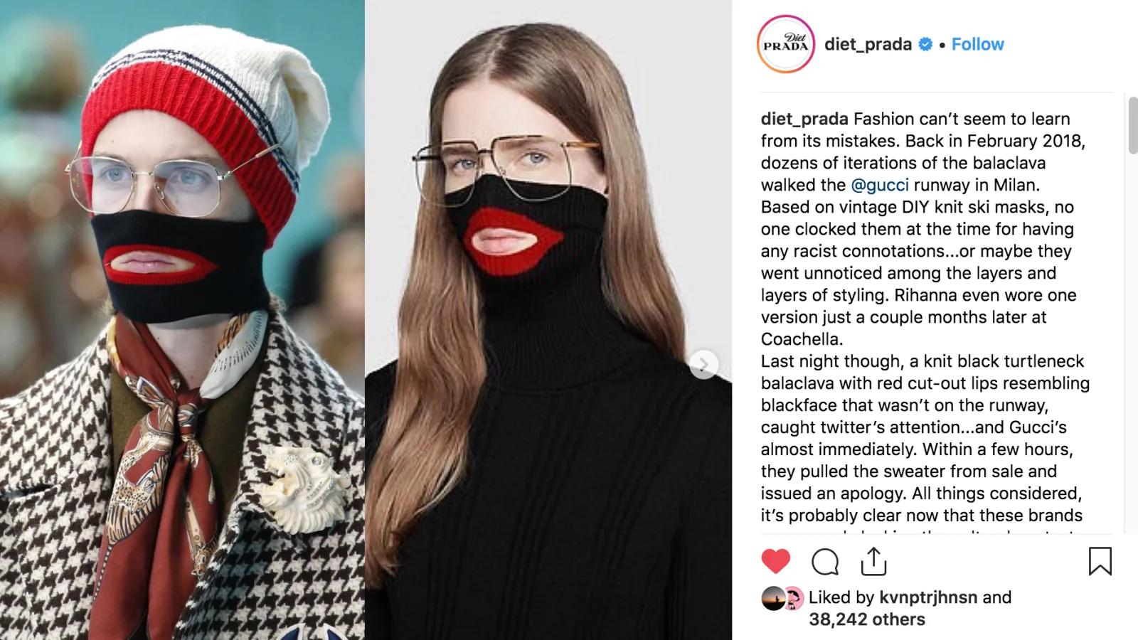 Disciplin Psykologisk gateway Jezebel on X: "Gucci issues security protocol on how to deal with  "disruptive behavior" amid blackface scandal https://t.co/AcCvtQlB3u  https://t.co/U120gGGYiW" / X