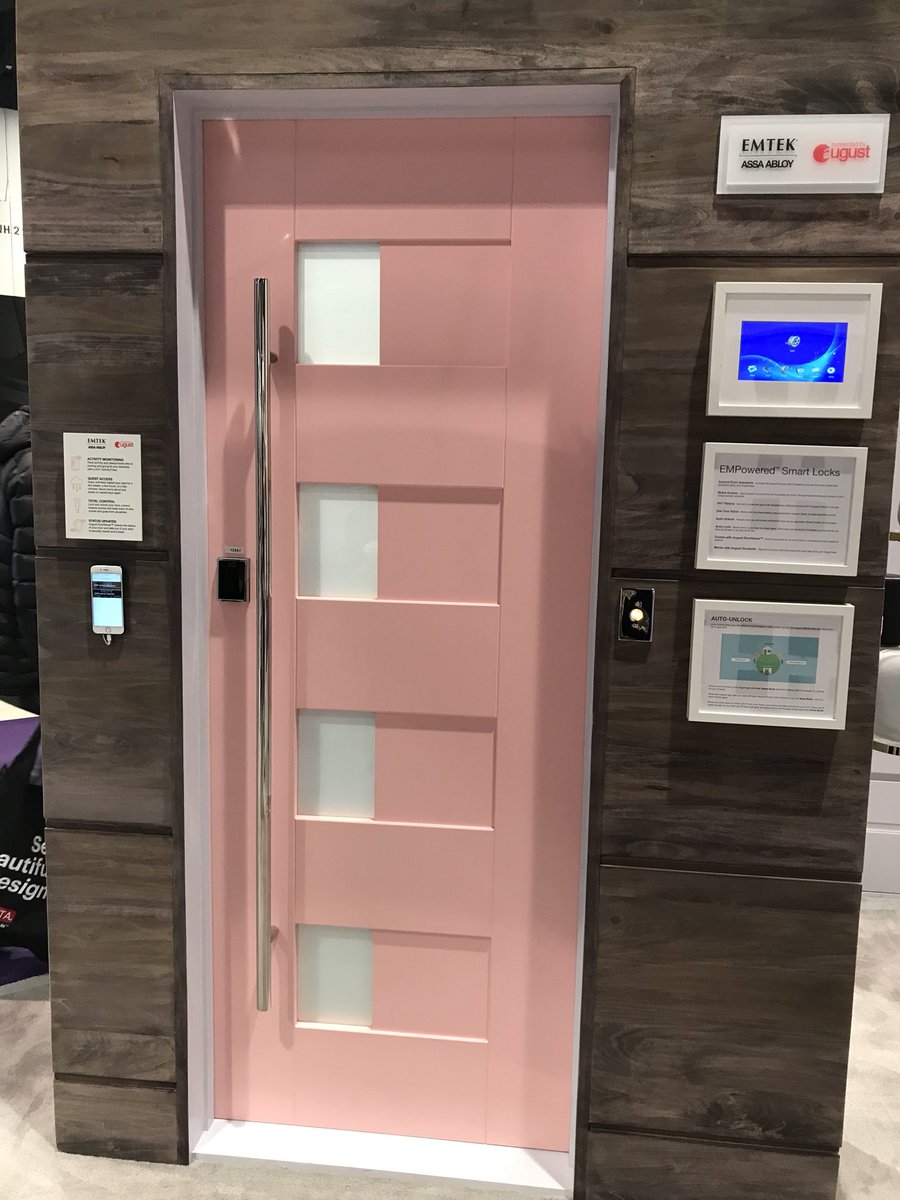 KBIS's tweet image. Introducing EMPowered Smart Locks from @emtek_products - giving you control to lock and unlock your door from anywhere! Come check it out in booth N2106 #KBIS2019
