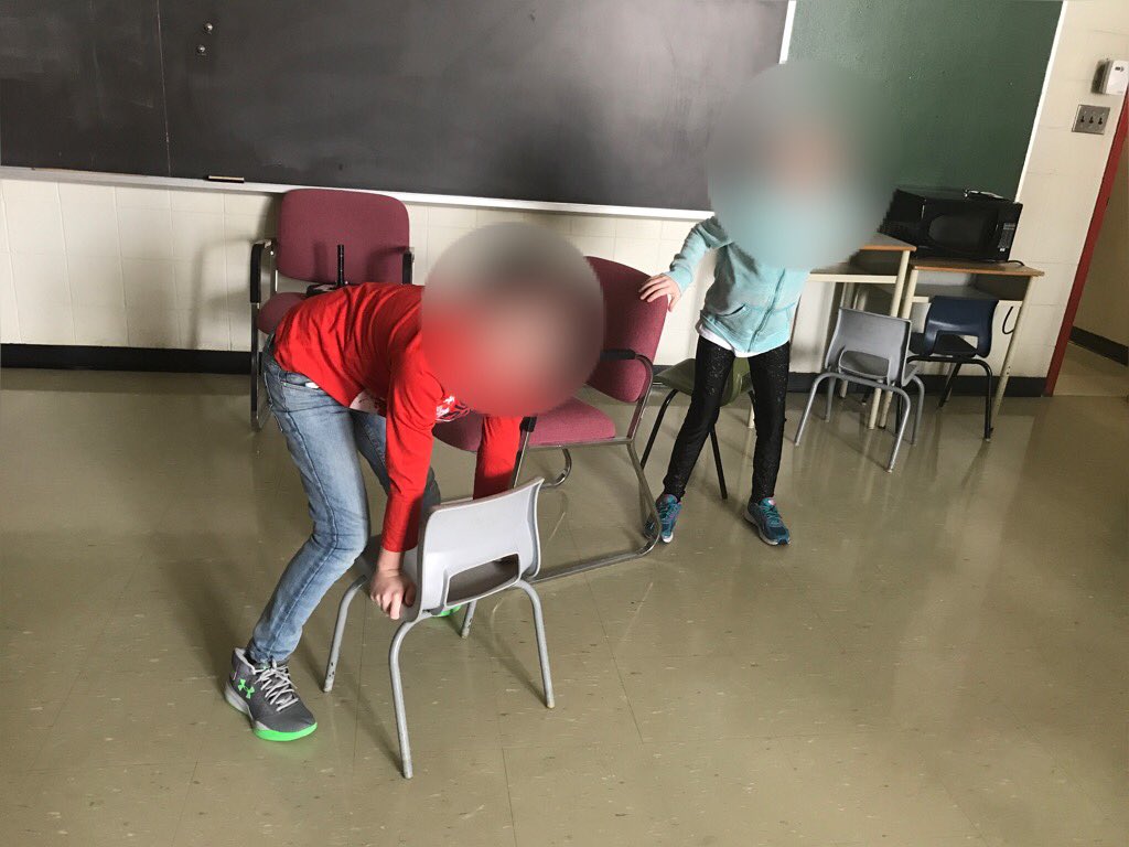 Learning a new game ‘Grandma’s FootSTEPS’ in Intermediate Drama class! We even had two Ss doing their best role play old man and old lady at the end! ⁦<a href="/McHughEduCentre/">M.F. McHugh Education Centre</a>⁩ #thisishowesel ⁦@erikat_ocsb⁩ ⁦<a href="/heatherteacher2/">Heathertheteacher</a>⁩