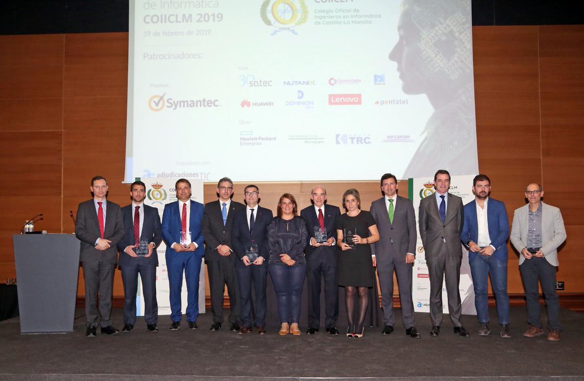 ES. Informática UCLM (@esiuclm) on Twitter photo 📣 La <a href="/esiuclm/">ES. Informática UCLM</a> presente en los Premios Regionales de Informática del COIICLM. Han sido premiadas <a href="/AQCLab/">AQC Lab</a> presidida por el profesor <a href="/MarioPiattini/">Mario Piattini</a> y <a href="/aturnos/">aTurnos</a> proyecto de un emprendedor egresado de la escuela.
¡Enhorabuena a todos! 🔝
Noticia 👉 bit.ly/2TWeYry 📣 La <a href="/esiuclm/">ES. Informática UCLM</a> presente en los Premios Regionales de Informática del COIICLM. Han sido premiadas <a href="/AQCLab/">AQC Lab</a> presidida por el profesor <a href="/MarioPiattini/">Mario Piattini</a> y <a href="/aturnos/">aTurnos</a> proyecto de un emprendedor egresado de la escuela.
¡Enhorabuena a todos! 🔝
Noticia 👉 bit.ly/2TWeYry