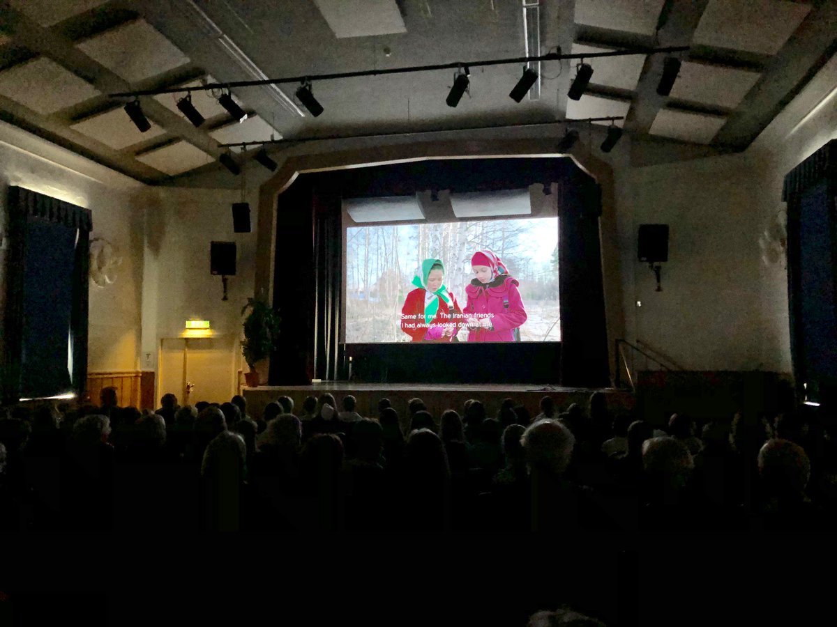 GiustraFdn's tweet photo. It was a packed house for the Swedish premiere of our film, Inside My Heart, on the weekend. The premiere coincided with a visit from Director @DebKellnerFilm, who was in Sweden to film a short follow-up about twins Saghar and Sahar and their family. #WithRefugees #refugees https://t.co/njUppZbLeA