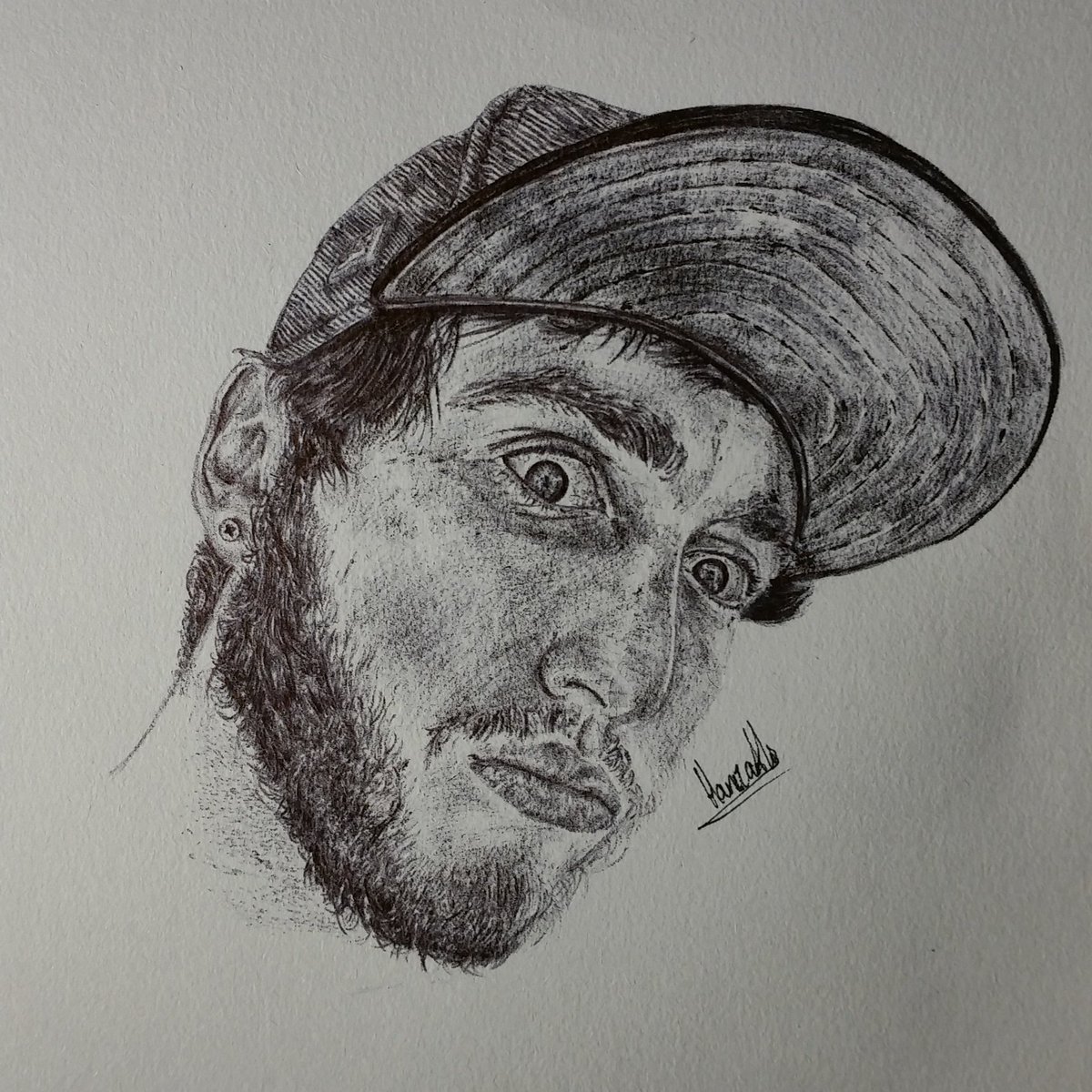 02_hamzaali's tweet image. Ballpoint pen drawing of @Banks 
Doubt he&apos;d see it but feel free to tag him 😳 this took three days to complete.
Like, comment and retweet 
#banks #fazebanks #fazeclan #fazeclanart #fanart