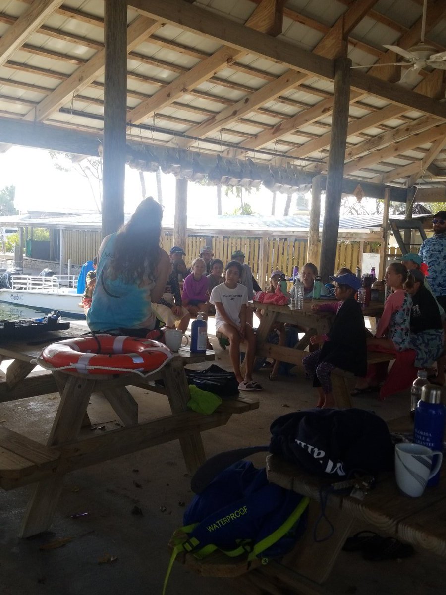 EducateAng's tweet image. @MarineLabKL snorkel orientation with our #SCSscience 5th grade group.  Getting ready for the big dip! Water temp 70 today... and it&apos;s breezy! ❄ @ElisaJannes