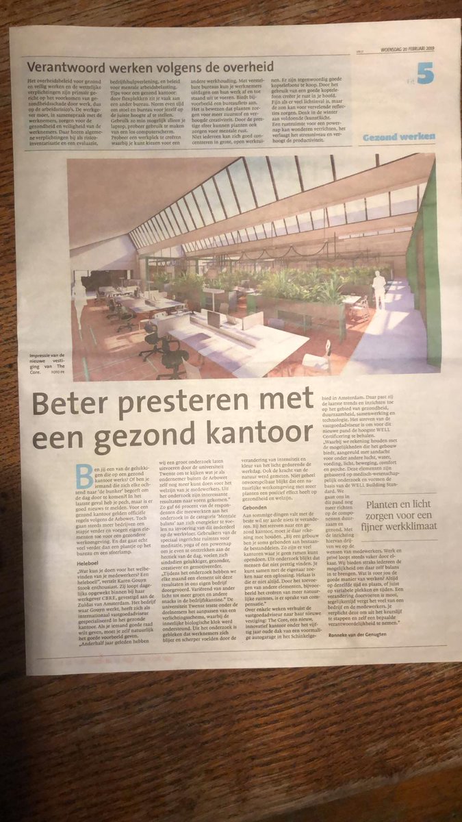 En ook het <a href="/leidschdagblad/">Leidsch Dagblad</a> heeft het hier bij het rechte eind!
"VERGROENEN" werkt op werk