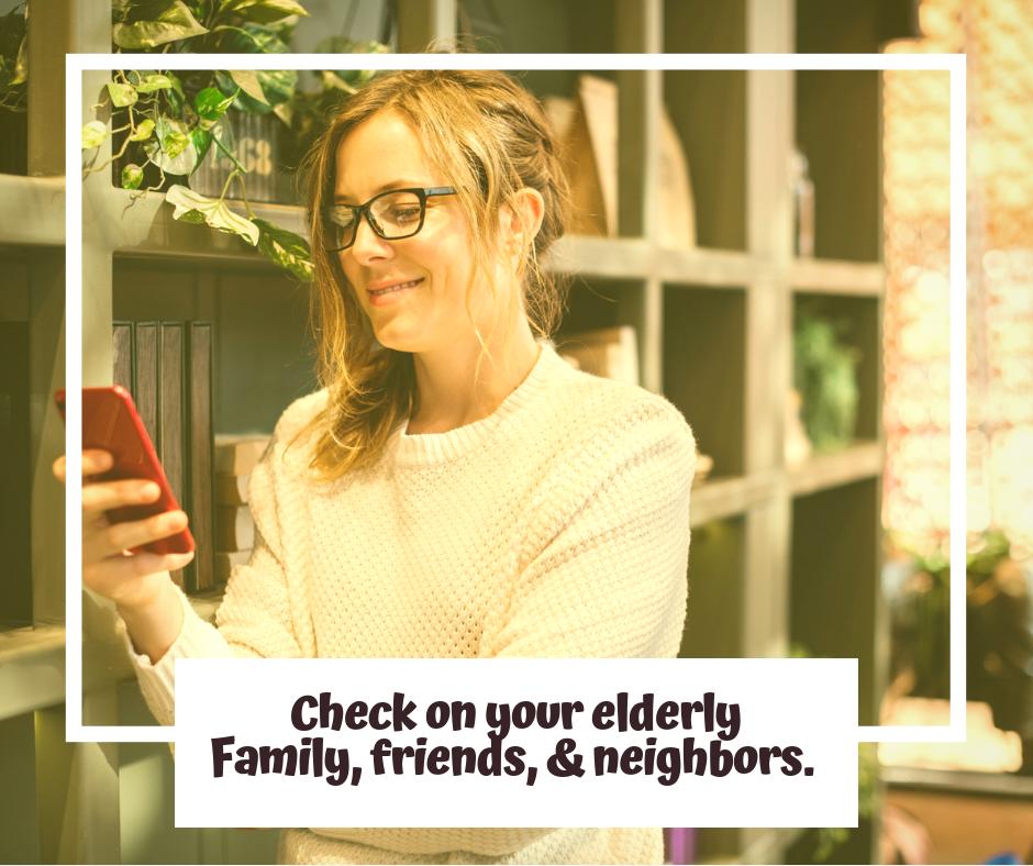 MarylandAging's tweet photo. There’s no reason to feel apprehensive about a well-meaning check-in on an older adult. Extreme weather conditions can create challenges for your elderly family, friends, and neighbors. https://t.co/4nTh0Z234d