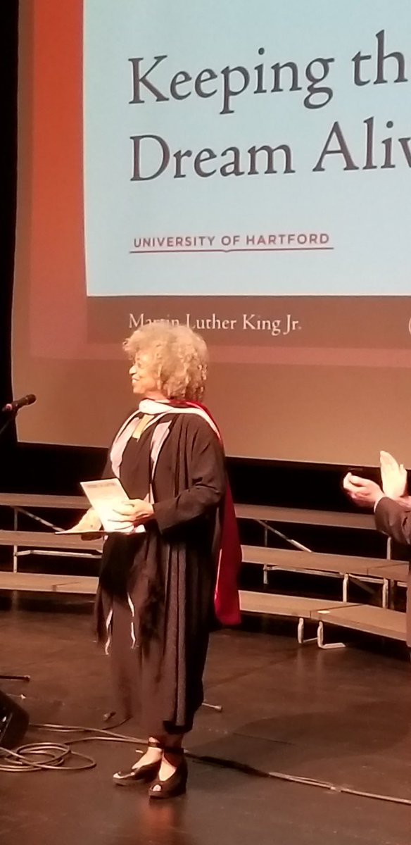 Angela Yvonne Davis being conferred an Honorary Doctorate of Humanities. Congratulations Angela Yvonne Davis! @AngelaDavis_ 

@YWCAHARTFORD @YWCAUSA @YwhartC congratulates you! #AngelaDavis #angelayvonnedavis #UHart #BlackHistoryMonth