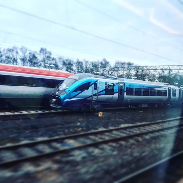 Spotted outside #CreweRailwayStation, we caught a sneak peak at the new #Nova2 trains soon to be rolled out on the #TransPennine Express. 
Love the bold livery!

#railsupply #rollingstock #rail ift.tt/2SNRTLd