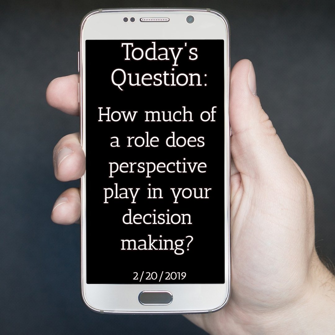 AskYourselfThi_'s tweet photo. Today's Quote
Tragedy is when I cut my finger. Comedy is when you walk into an open sewer and die. - Mel Brooks 

Today's Question
How much of a role does perspective play in your decision making?

https://t.co/l5wfOAkKLO https://t.co/pTcK5wmDE3