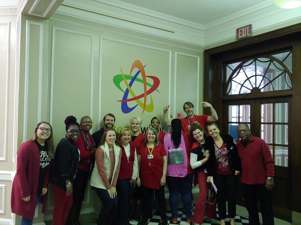 workethichockey's tweet photo. Wiley MS wears Red for Public Ed #Red4ed #wileyMS #ncae https://t.co/kzQdxgr4mU