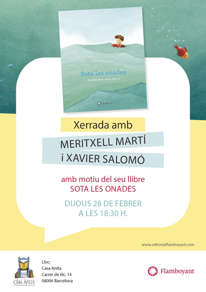 EdFlamboyant's tweet photo. El próximo jueves 28 de febrero #MeritxellMartí y #XavierSalomo estarán en @CasaAnitaLlibre para charlar sobre #Sotalesonades / #Bajolasolas con todos aquellos que os animéis.  Os esperamos a todos las 18.30h https://t.co/1r146weJTE