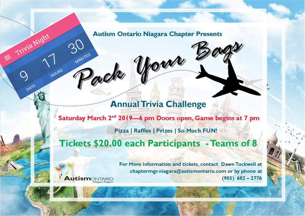 #TriviaNight Countdown begins! Only 9 days to join us for the most fun evening out you and your friends will have on March 2nd in #StCatharines at the Armenian Centre. Tables and tickets going fast. Book your table with Dawn at 905 682 2776. Your table includes pizza!