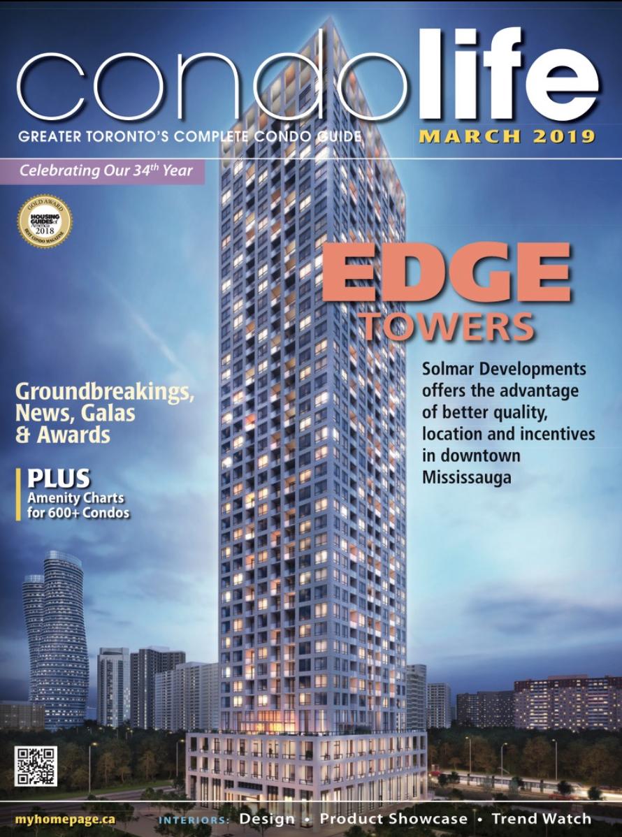 nexthome_gta's tweet photo. Greater Toronto's Complete Condo Guide is now online! Start finding with @condolifeMag. Click below to get started https://t.co/C9VOaIqHlG
- March cover story @SolmarHomes with #EdgeTowers in Mississauga! https://t.co/1XflLRcPXi