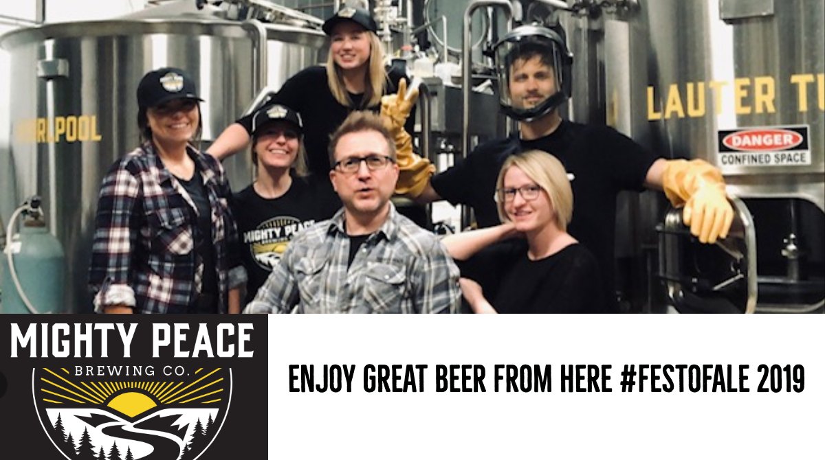 OFOAS's tweet photo. 🍺Brewer Spotlight🍺 Representing #NorthernBC and new to the #FestofAle is @MightyPeaceBeer Looking forward to welcoming the crew from #MightyPeaceBrewing to #Penticton April 12 & 13 #beerfestival #craftbeer #northernbeer #dontbringsnow #bringbeer #NorthernBC #FortStJohn https://t.co/TFBG1gRI0A