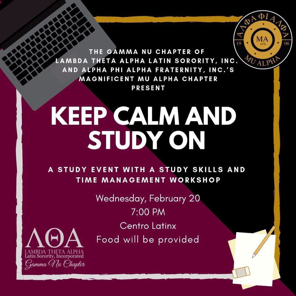EmoryAlphas's tweet image. Come out and study with the LTA’s and Alphas tonight at 7pm at Centro!