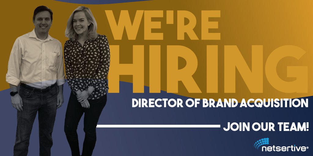 Netsertive's tweet photo. Our Directors of Brand Acquisition are individual contributors responsible for identifying, targeting, and building relationships with large brands at an enterprise level. Do you think you'd be a good fit? #Apply now: https://t.co/hX3NsWw6v7 #jobopening #jobs #hiring https://t.co/49kcTpb2vZ