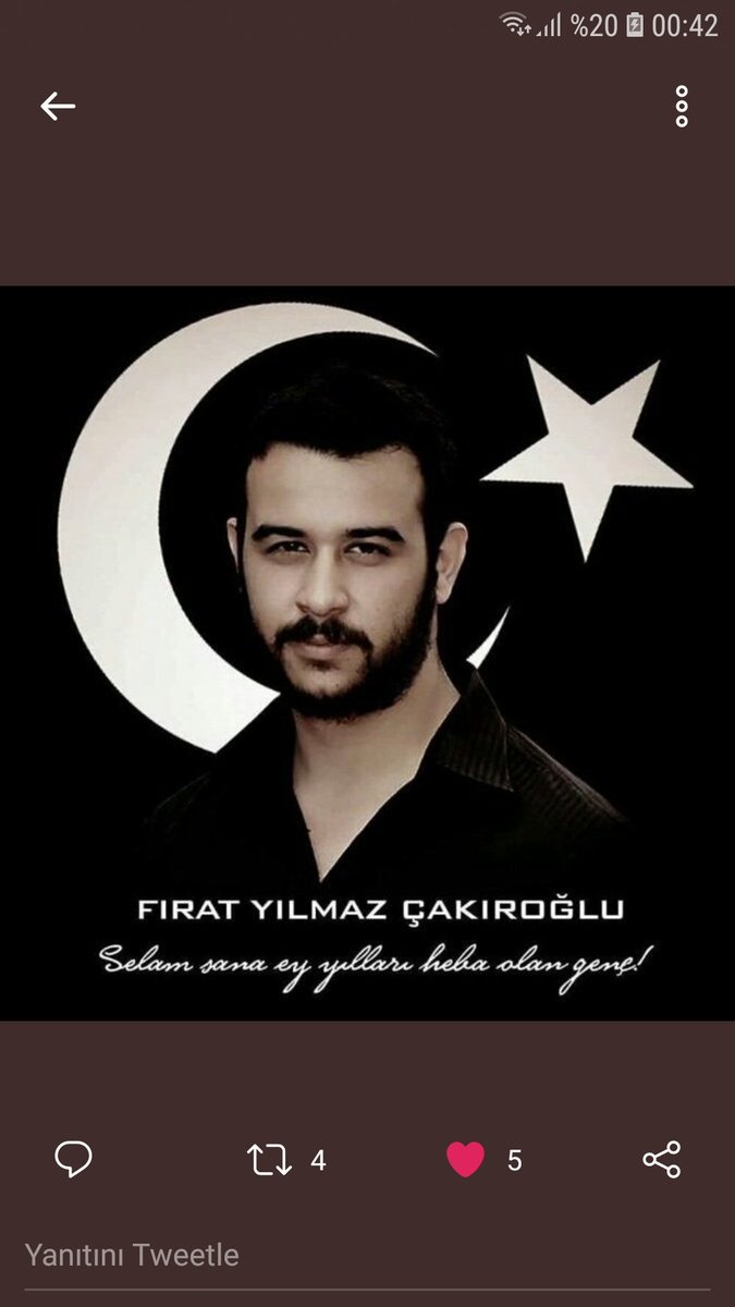 #ülkücüşehit Fıratçakıroğlu
Ruhun şad mekanın cennet olsun