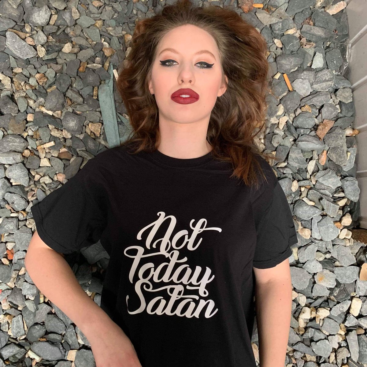 ViolentlyB's tweet photo. Not today satan not today... what it your favourite quote #quote #nottoday #satan #devilquote #Clothing #fashion #menswear #womenswear #clothingline #branding #wednesdaythoughts #WednesdayMotivation #wednesdayfollow #WednesdayMood #fashionable https://t.co/mTN84L1R4u