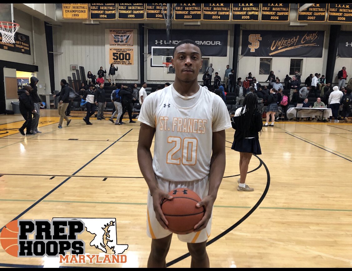 Big Game yesterday from 6’7” do it all forward Jamal West. The junior had 42pts and 12 reb to lead St Frances to a first round play off win #PTF