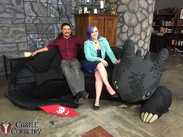 FonHDavis's tweet photo. @castlecorsetry and @foncostudios joined forces to make this #Toothless couch for #SuperFanBuilds that can be seen on @netflix and @youtube! #foncostudios #castlecorsetry #dragon #howtotrainyourdragon #customfurniture https://t.co/PXGiq2qyzn https://t.co/GunmkJJVHS