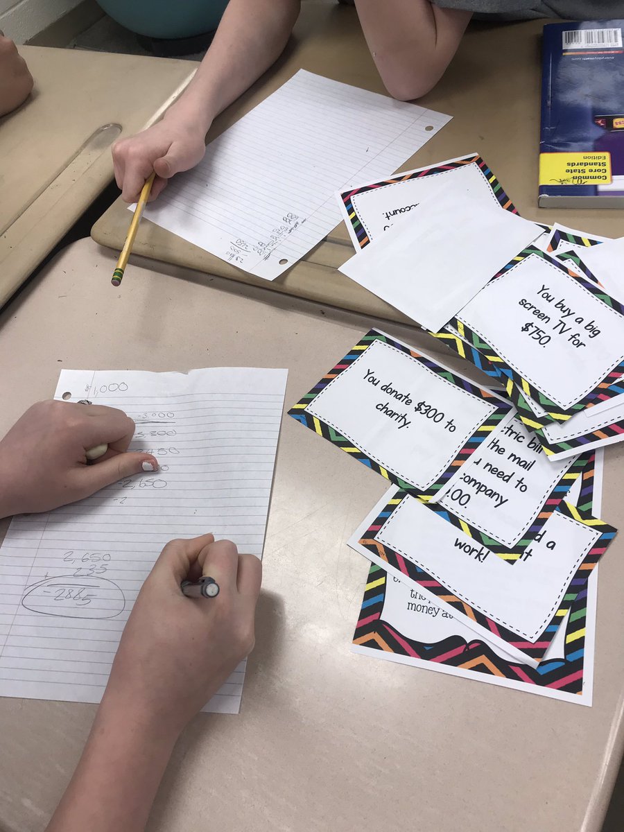 You know it’s a hit when they ask to play it again and again. Students have fun adding and subtracting positive and negative numbers while seeing what real world expenses are like. They love pay day but aren’t too fond of broken refrigerators and vacation costs!