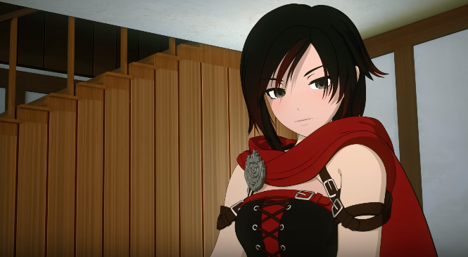 Руби воспитание. RWBY Руби 1 Volume Роуз. Руби Роуз RWBY Скриншоты. RWBY Руби Скриншоты.