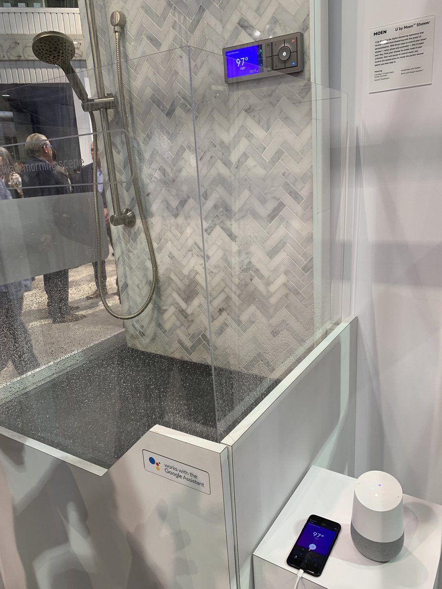 TSC_CherN's tweet image. Hey @google?! I’m ready for my daily cleanse. 🚿 @moen showing their smart home products, Which would make my life a little more easier. 😆 #KBIS2019 #Vegas