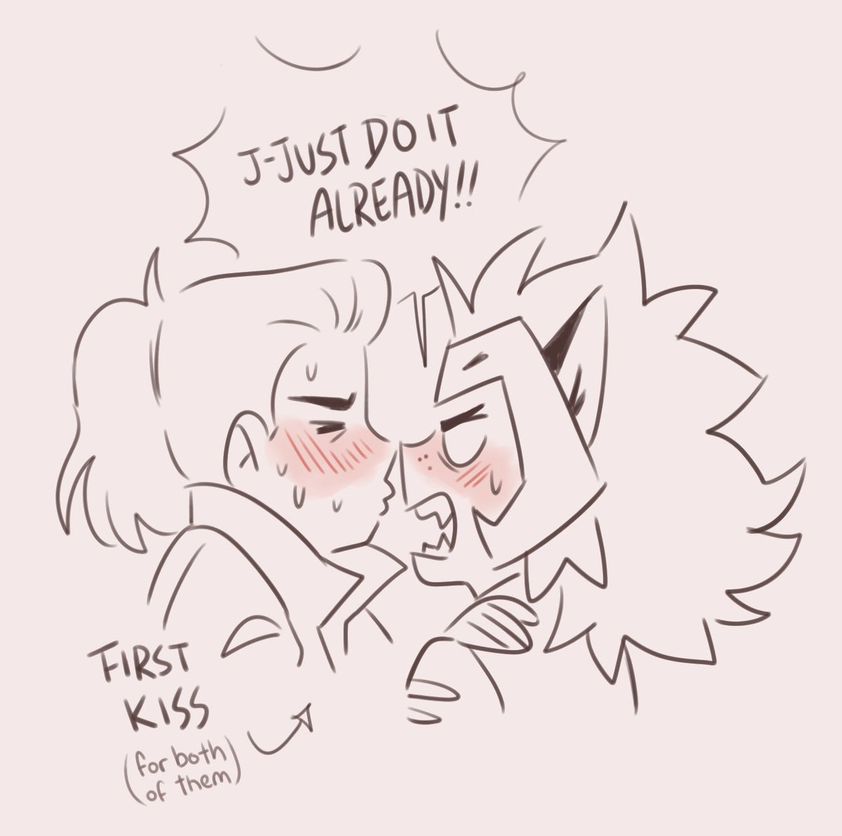 pre-kiss (they're a disaster): 