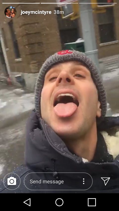 RockinRachi92x's tweet photo. · Shoutout to my main bean and his adorkable IG stories! 😂😍❄ #JoeyMcIntyre #MacThread · https://t.co/fFVlyzrUKV