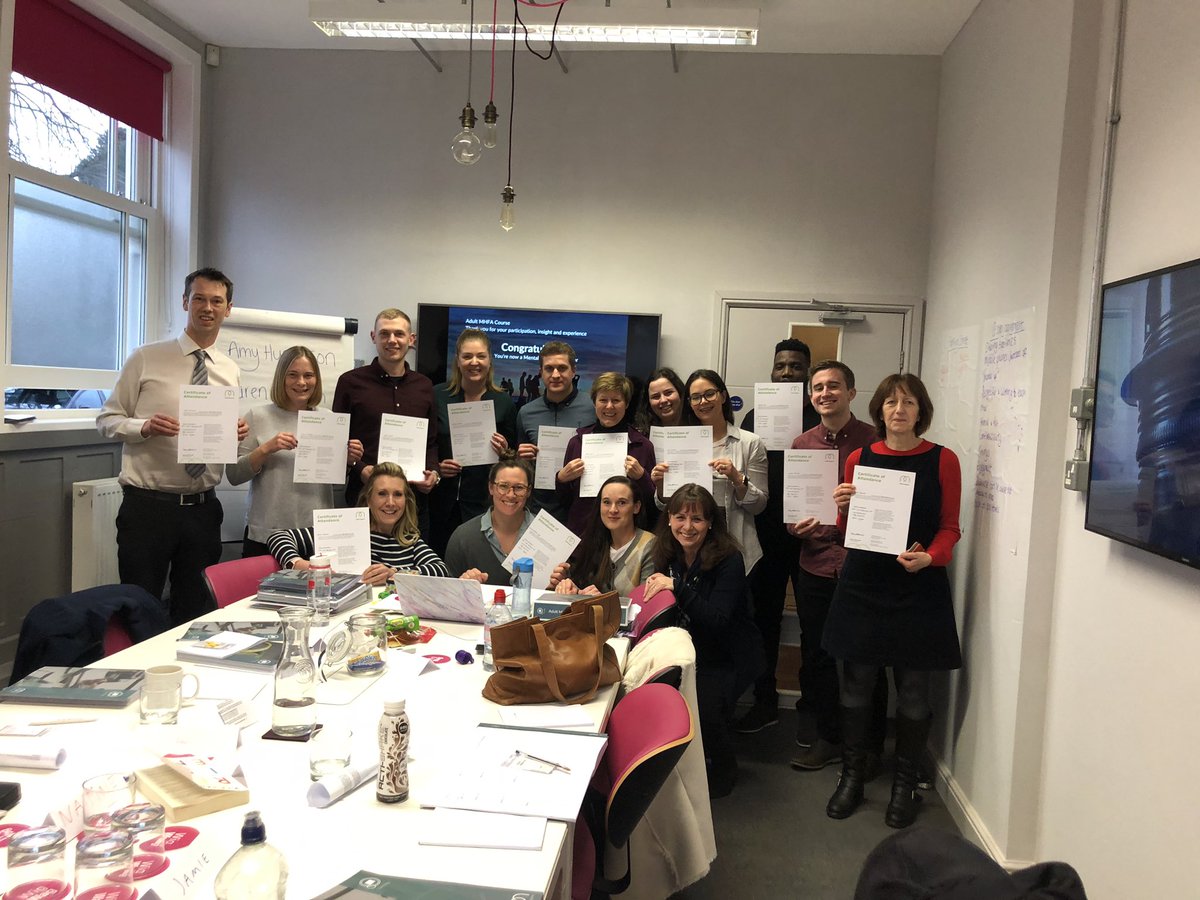 AvWellbeingLTD's tweet photo. Another group of brilliant delegates who are now Mental Health First Aiders #mentalhealthfirstaid #mhfa #nottingham #ruddington @MeetingRoomHire https://t.co/897w3ID6Kz
