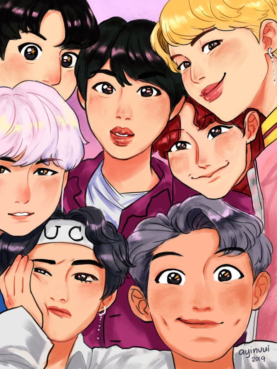 It's That Iconic Bangtan Selfie! 💜

#BTS #btsfanart #btsartmy