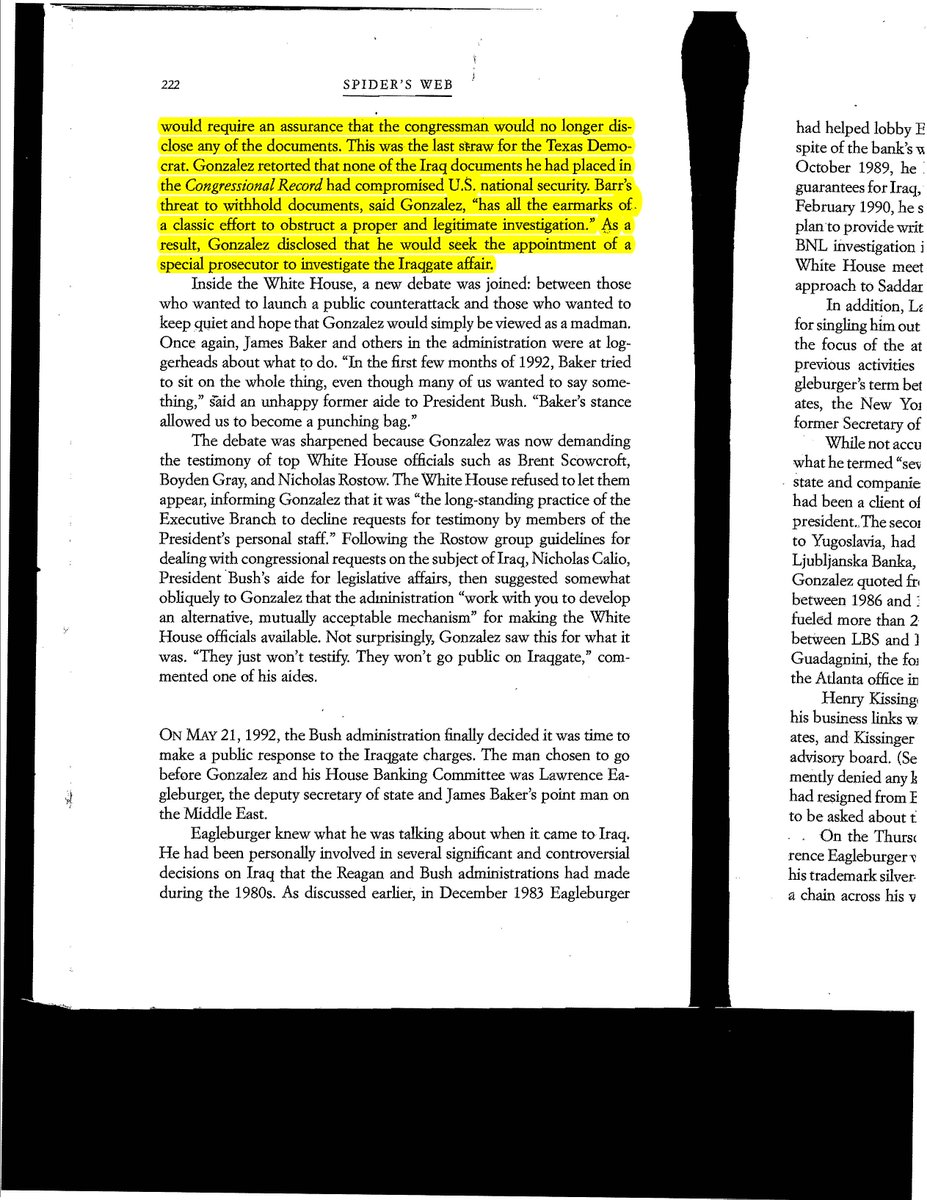 22. Copyright - Alan Friedman. § 107 Fair Use. Pages from Mr. Freidman's book related to possible illegal WMD sale cover-up orchestrated by our current Attorney General.  @maddow  @Lawrence  @neal_katyal
