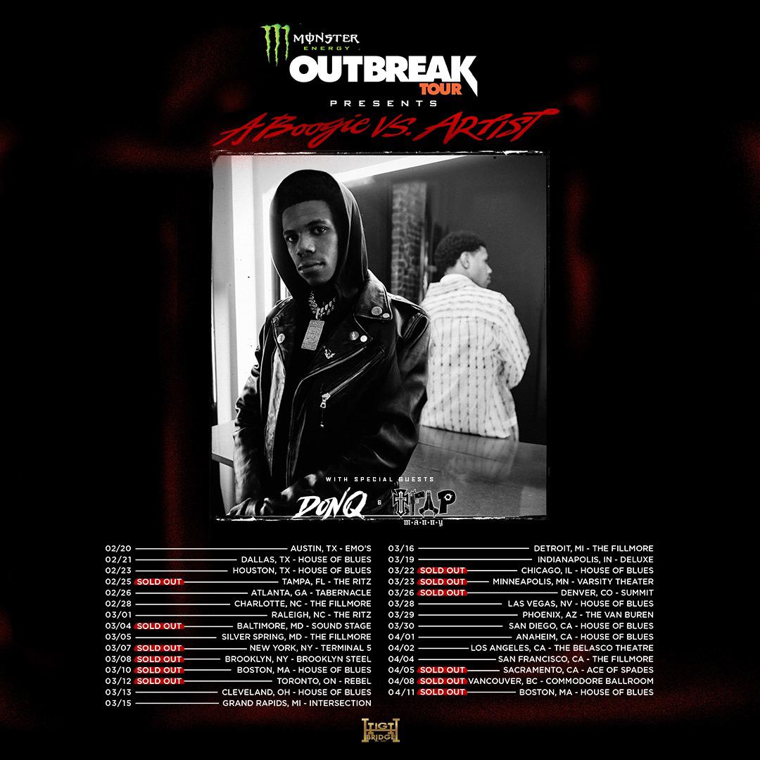 ABOOGIEWITDAHOODIE on Twitter "Austin, TX. The A Boogie vs Artist Tour