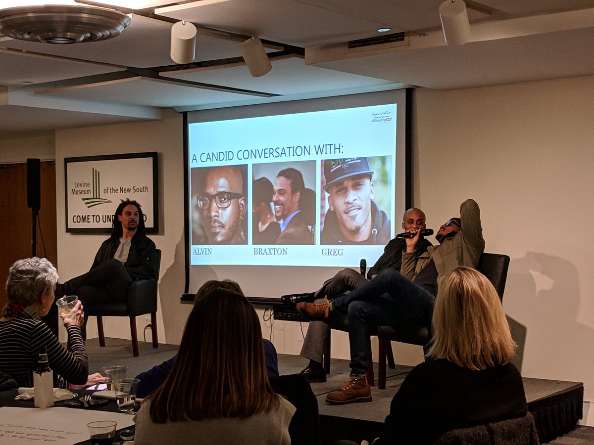 coloroflawclt's tweet photo. A candid conversation with Braxton, Alvin and Greg at the Levine Museum of the New South #shapingclt #AffordableHousing https://t.co/0pxxqZ54cn
