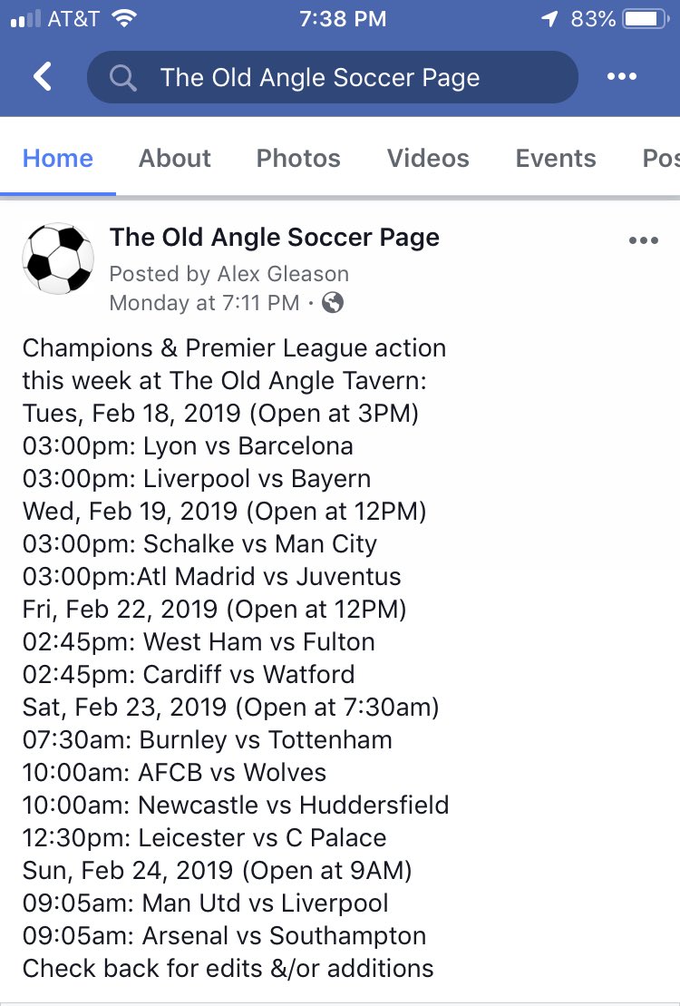 Soccer action this weekend at The Angle ⁦<a href="/oldangletavern/">Old Angle</a>⁩