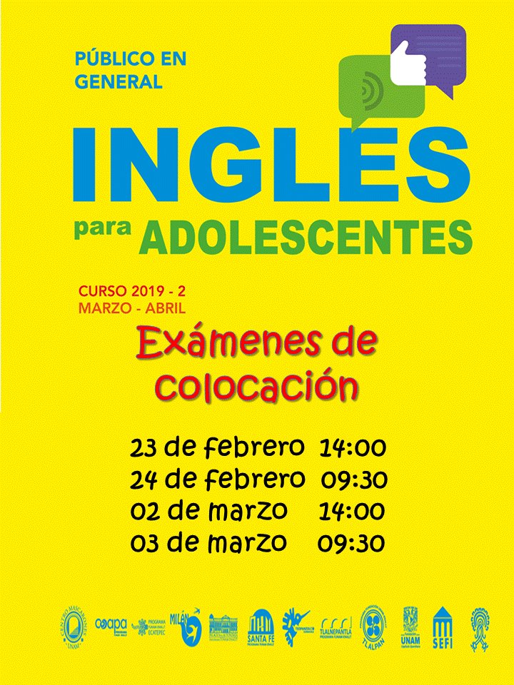 Convocatoria para adolescentes de 12 a 15 años