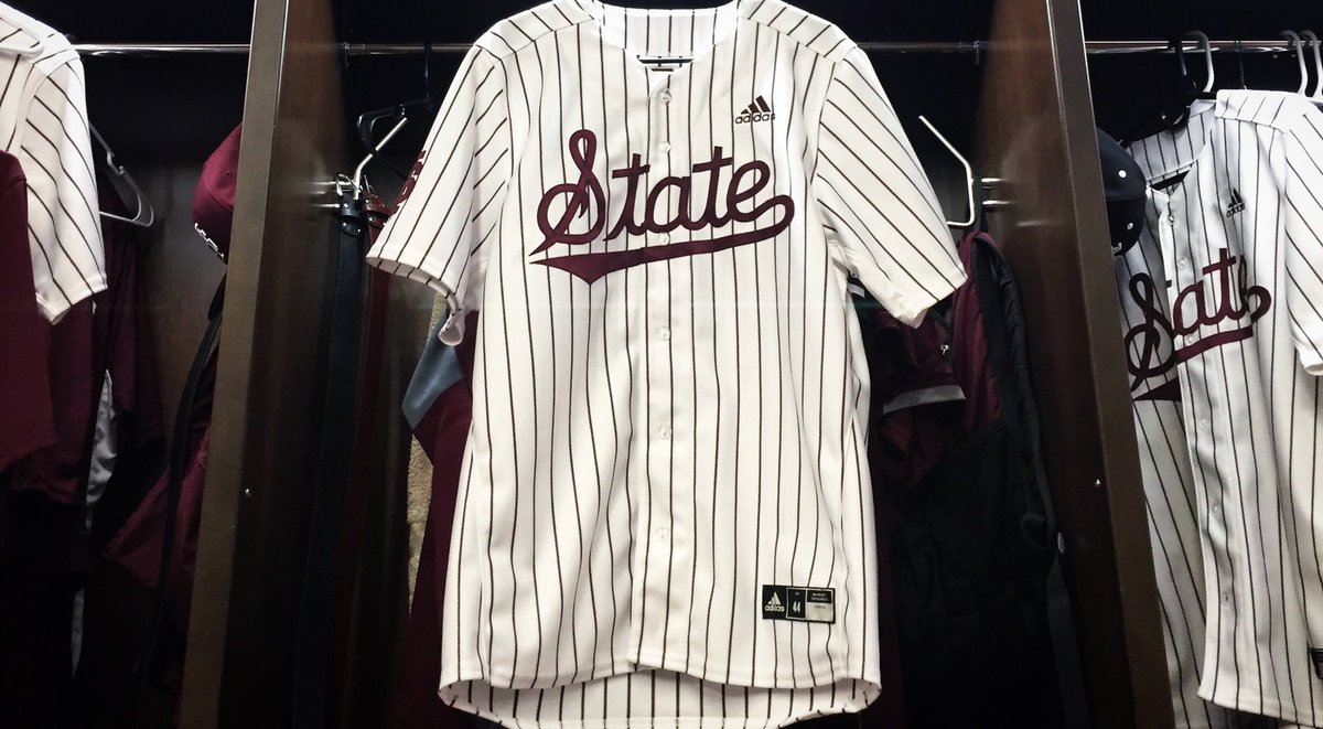 mississippi state pinstripe baseball jersey