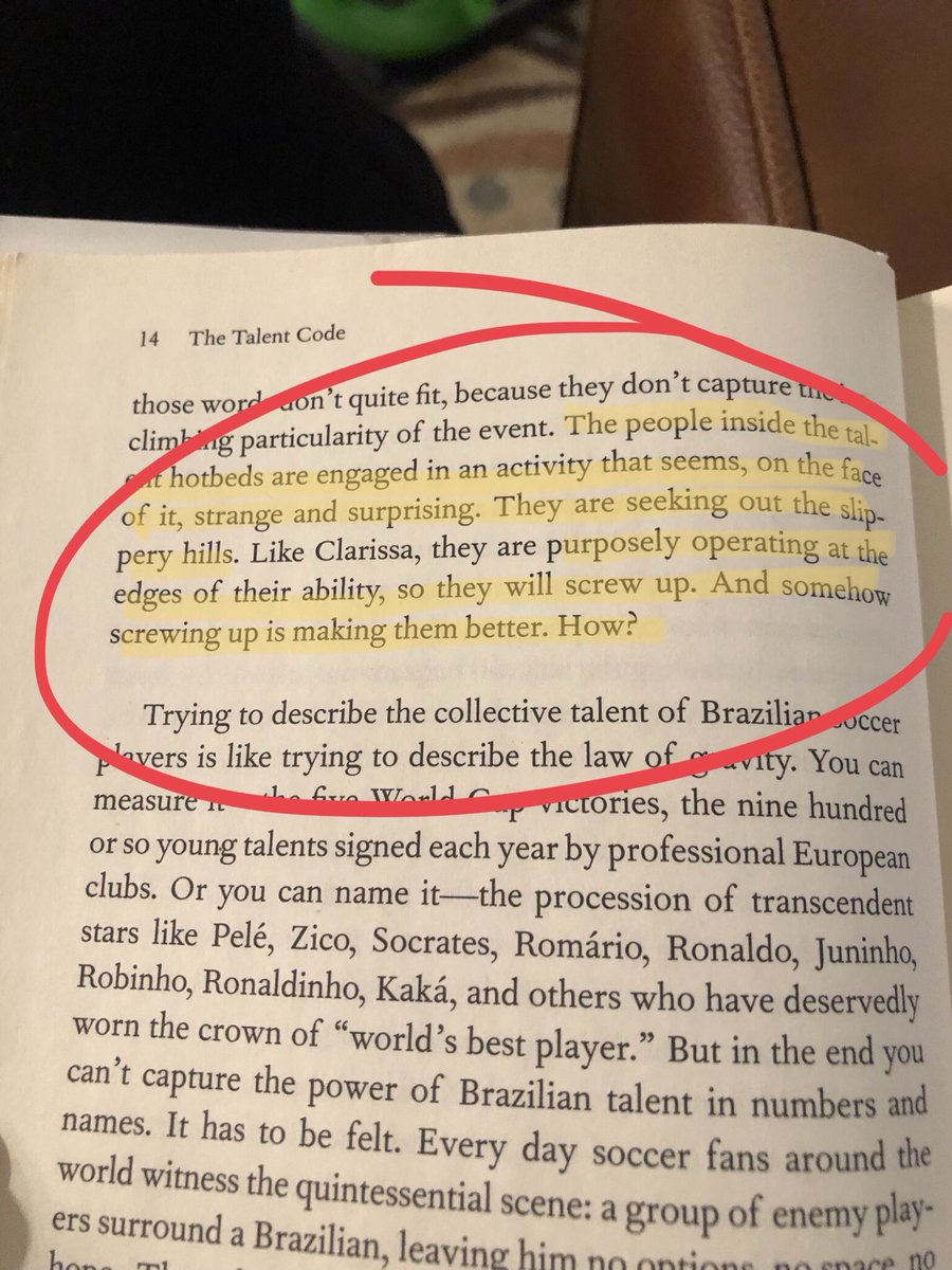 Spending a snow day reading The Talent Code by <a href="/DanielCoyle/">DanielCoyle</a>. New goal: push #gifted kids to the edge of their ability! #gifteded #talentcode