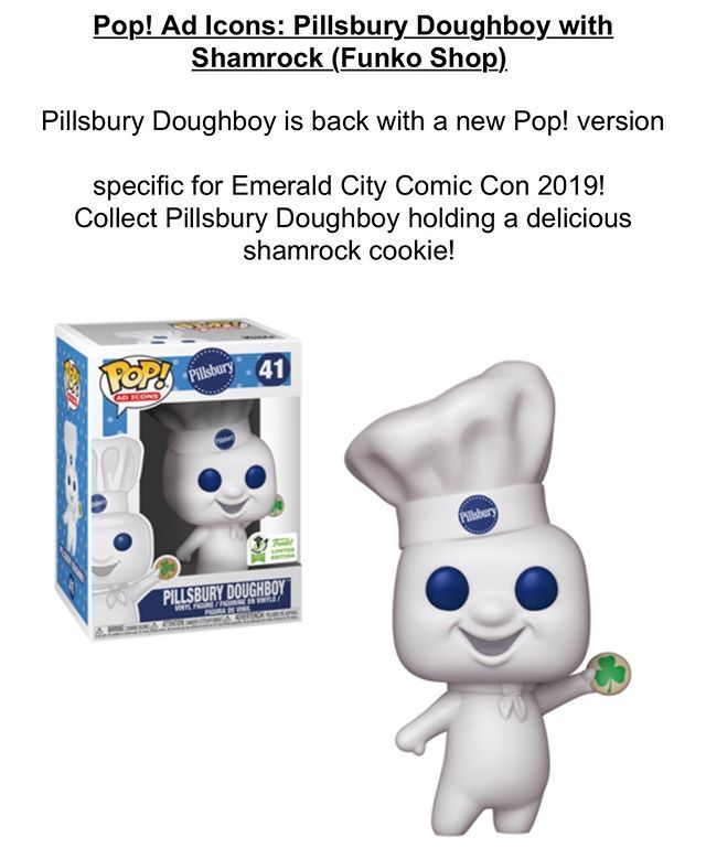 pillsbury doughboy funko pop shamrock