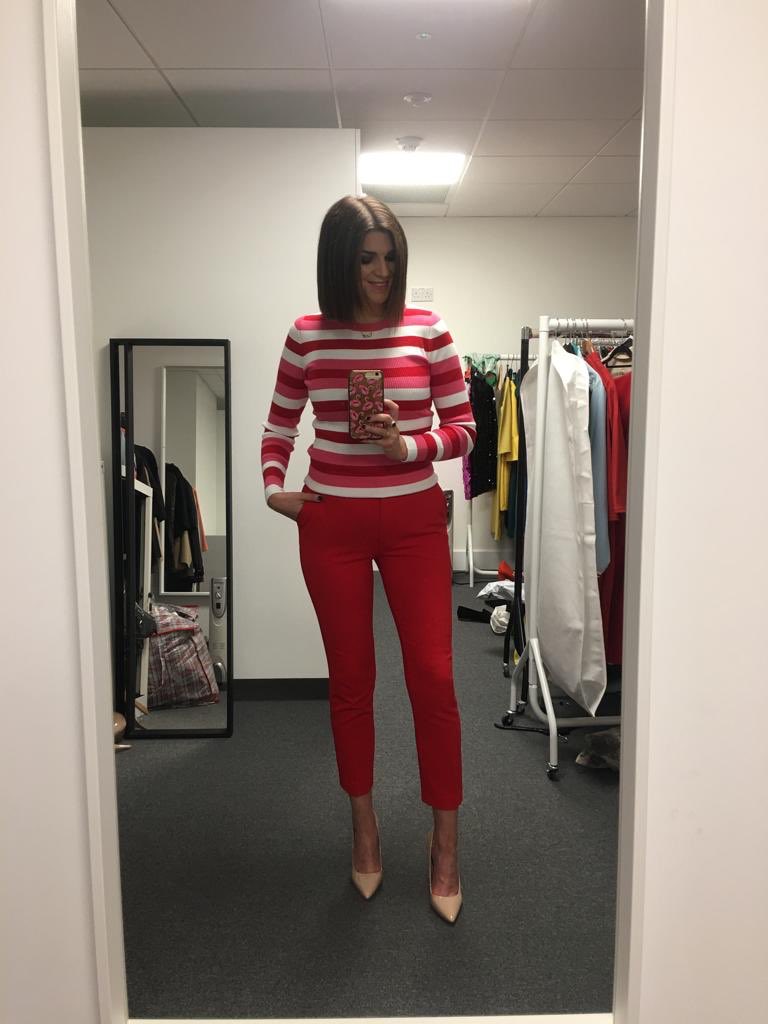SixOClockShow's tweet image. Our very own @MuireannO_C looking fabulous as always in stripes! Thanks to @LittlewoodsIRL #LWI