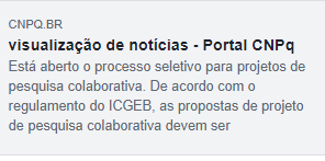Aberto processo seletivo para projetos de pesquisa colaborativa. O Liaison Officer do ICGEB no país poderá apoiar até 3 propostas de projeto de pesquisa colaborativa (CRP) e 2 propostas de Early Career Return Grants. Para mais informações, acesse: bit.ly/2BKvm7w 🌎✍🏾