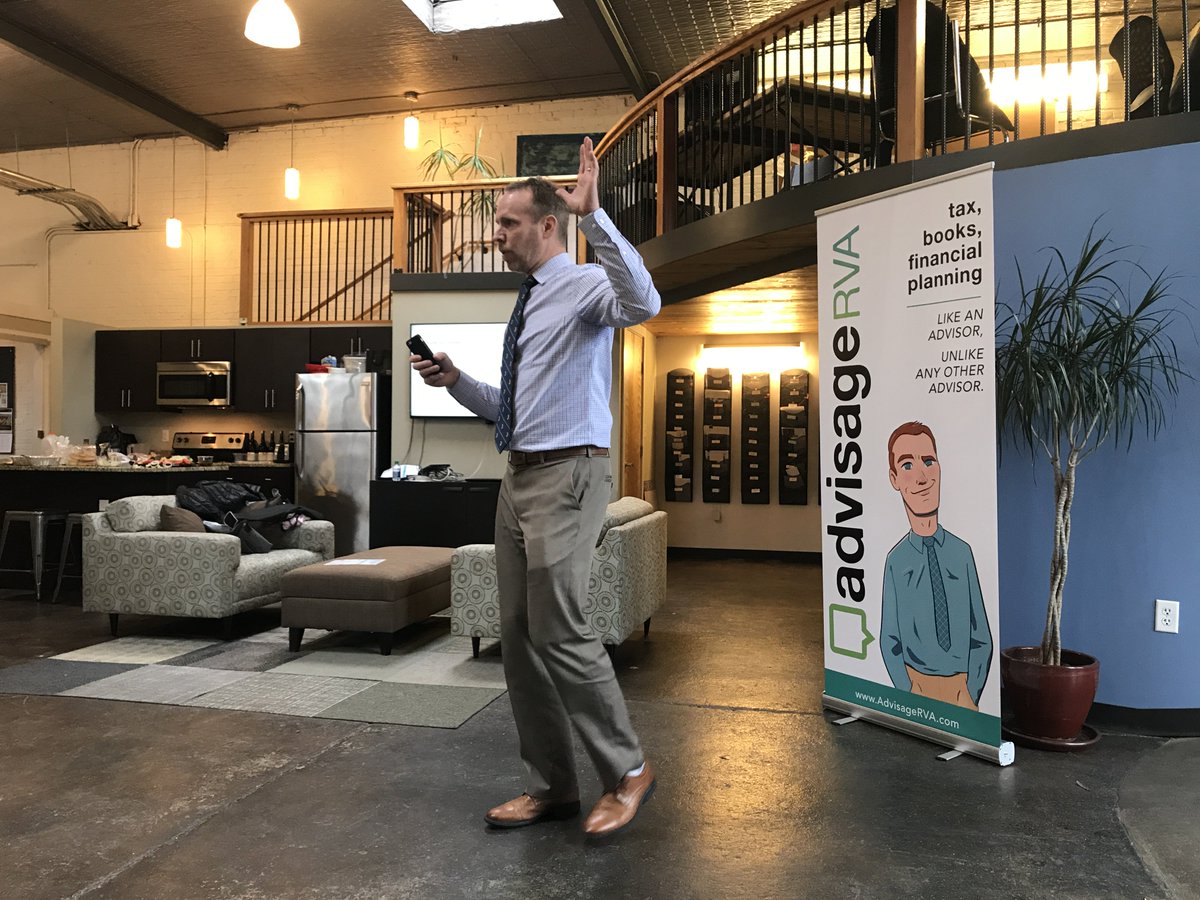 AdvisageRVA's tweet photo. Thanks for having us today @onesouthrealty! We enjoyed presenting on the new 20% #QBID in your awesome space for your awesome #realtors 😁 https://t.co/hqDRS5kw4p