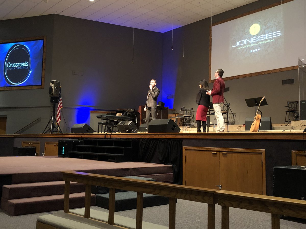 JonesMusic1's tweet photo. We had a great Sunday in Wellston, OH and Circleville, OH. It was a blessing to have Daniel’s mom and sister with us Sunday evening, along with our friend Brenda and some of Ryan’s friends from Ohio Christian University. https://t.co/hREIevymJ7
