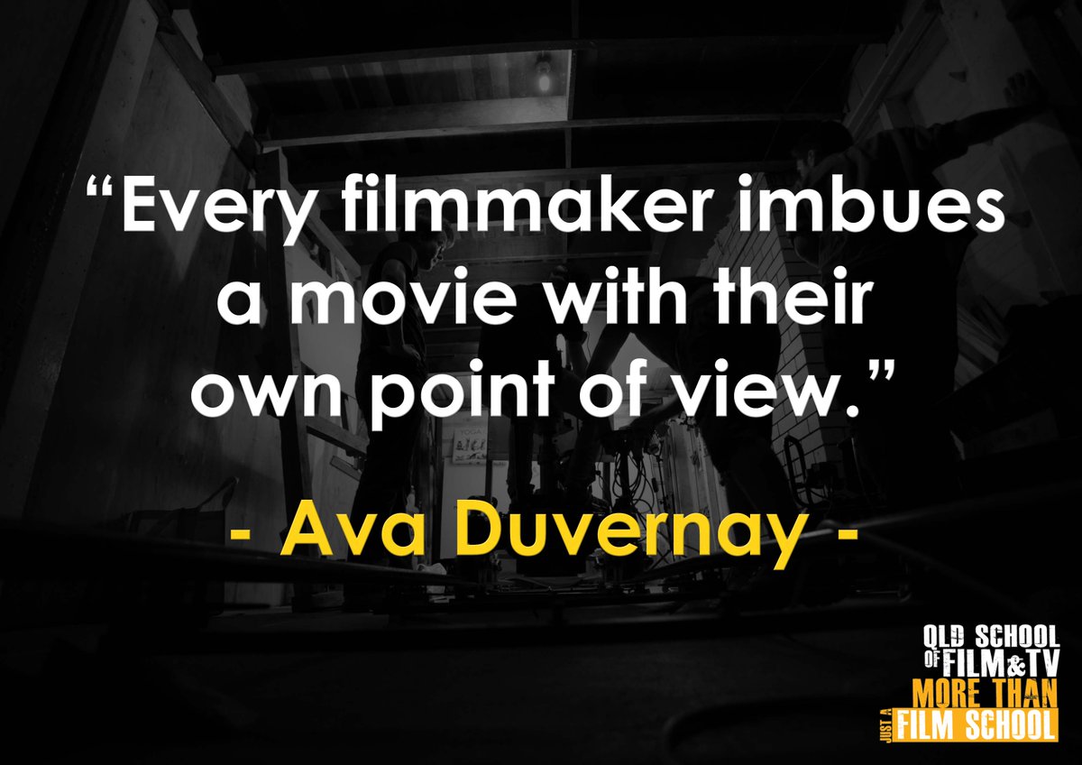 QSFT's tweet photo. QUOTE OF THE DAY:
 "Every filmmaker imbues a movie with their own point of view." - Ava Duvernay
 . 
 . 
 | REGISTER for next QSFT Information session -https://t.co/x0p1AI3cDQ
 . 
 | https://t.co/roxn3rfXkO | FB: qldfilmschool https://t.co/EwlGRXqhGy